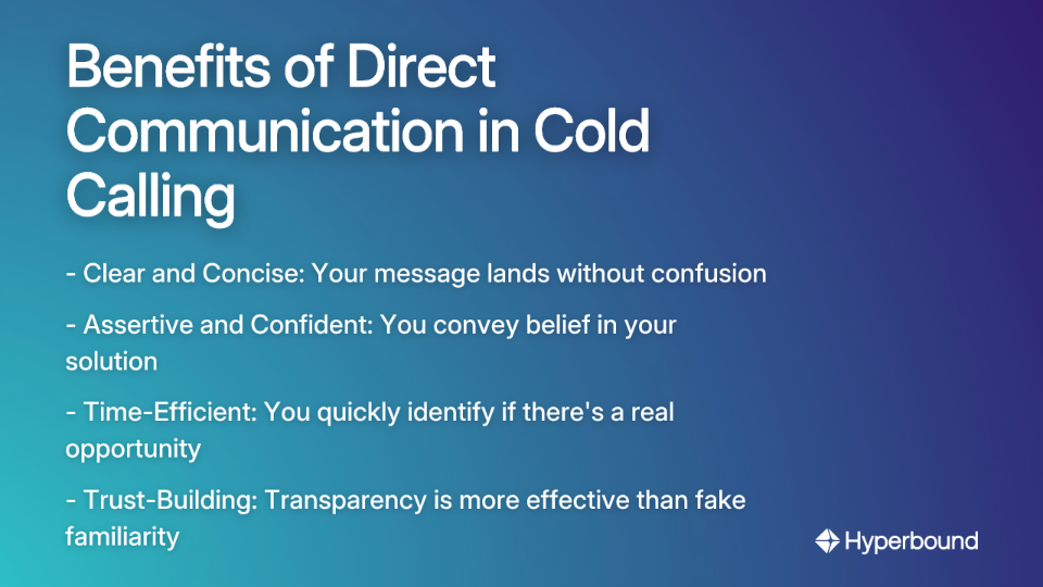 Benefits of Direct Communication in Cold Calling