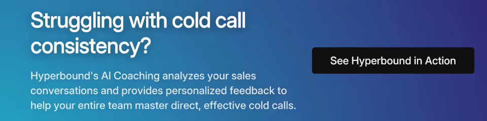 Struggling with cold call consistency?