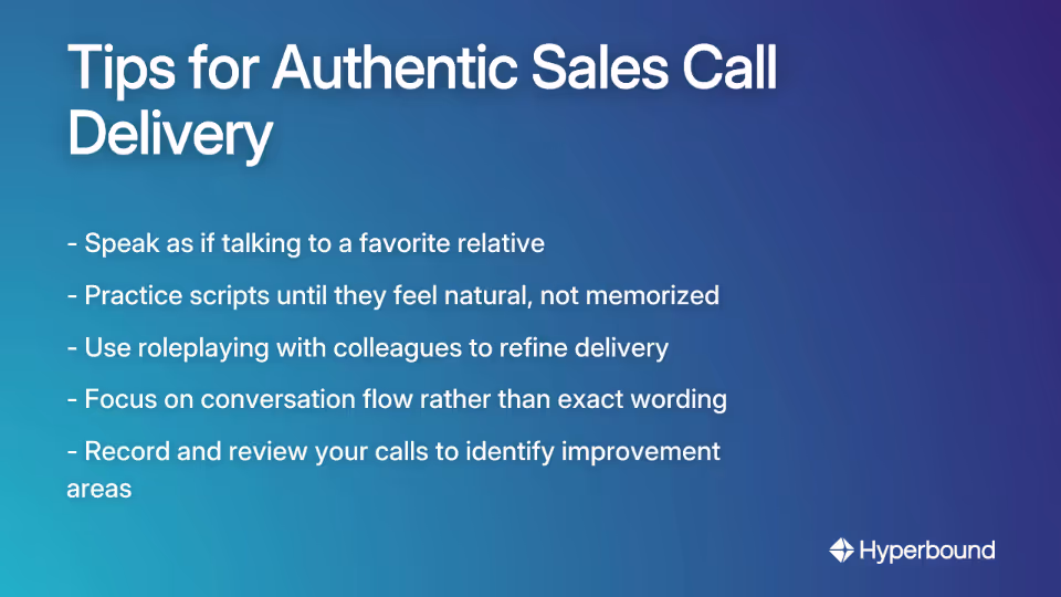 Tips for Authentic Sales Call Delivery