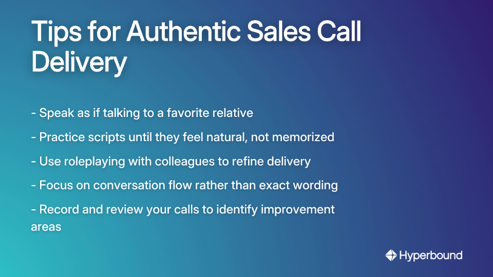 Tips for Authentic Sales Call Delivery