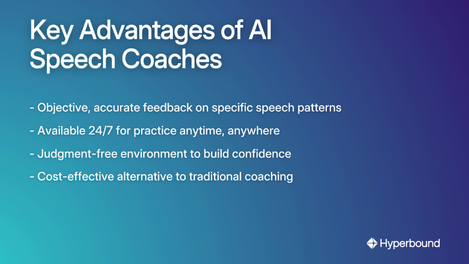 Key Advantages of AI Speech Coaches