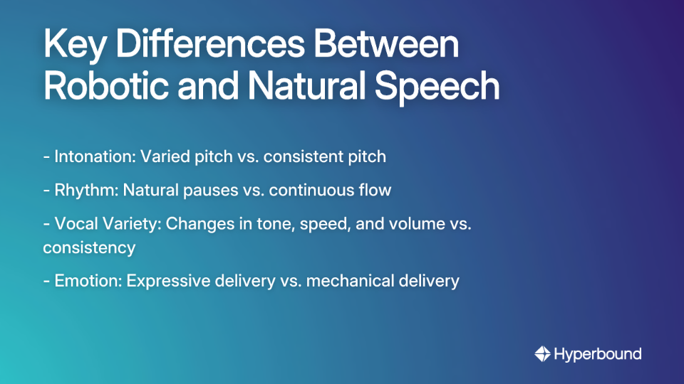 Key Differences Between Robotic and Natural Speech
