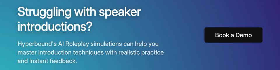Struggling with speaker introductions?