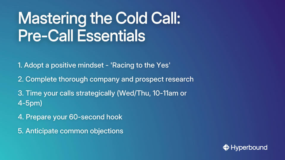 Mastering the Cold Call: Pre-Call Essentials