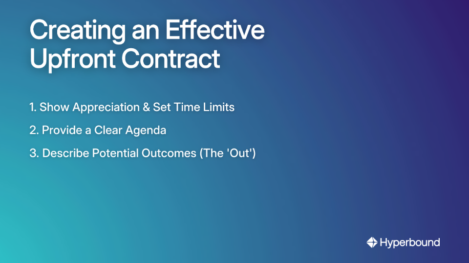 Creating an Effective Upfront Contract