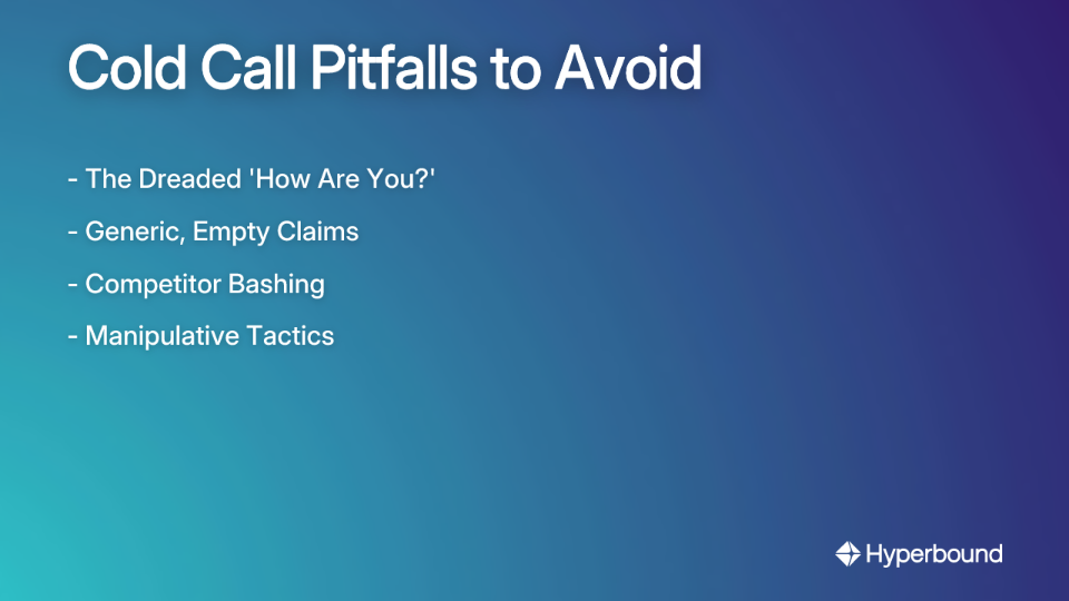 Cold Call Pitfalls to Avoid