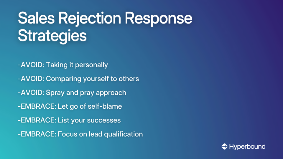 Sales Rejection Response Strategies