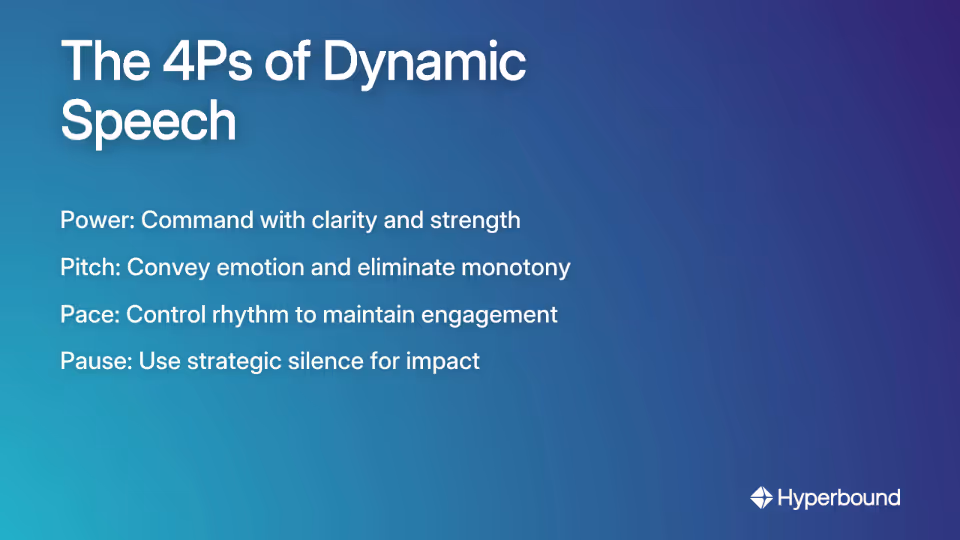 The 4Ps of Dynamic Speech: Power, Pitch, Pace, and Pause