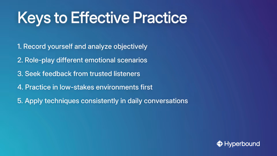 Keys to Effective Practice for improving vocal delivery