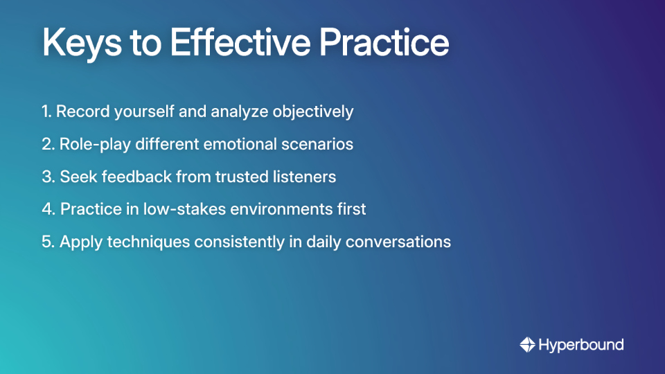 Keys to Effective Practice for improving vocal delivery