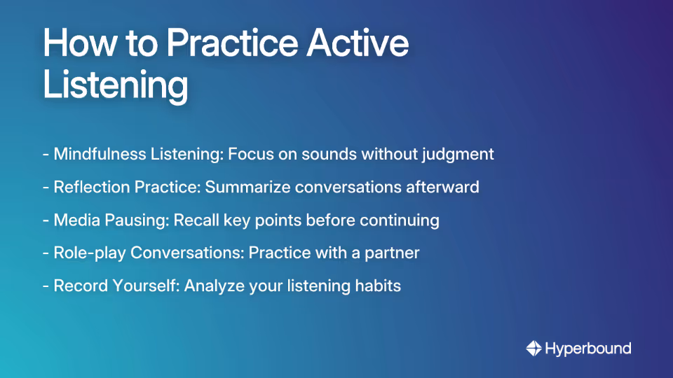 How to Practice Active Listening