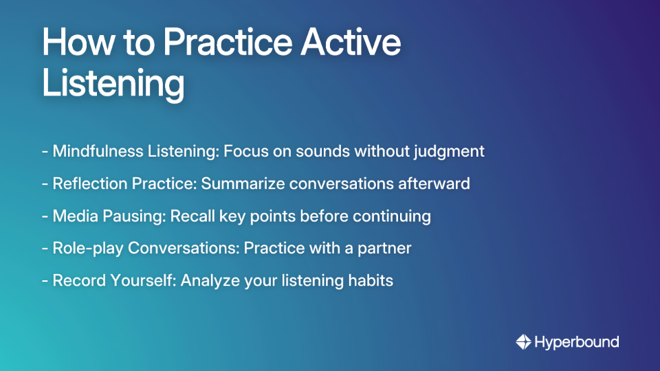 How to Practice Active Listening