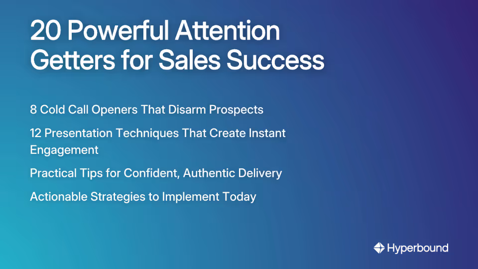 20 Powerful Attention Getters for Sales Success