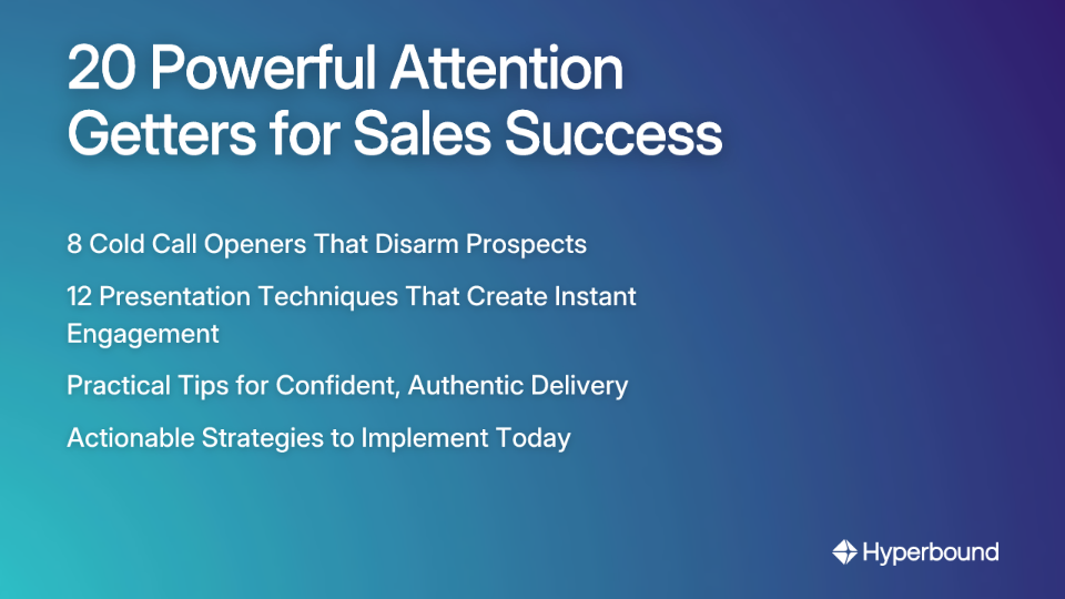 20 Powerful Attention Getters for Sales Success