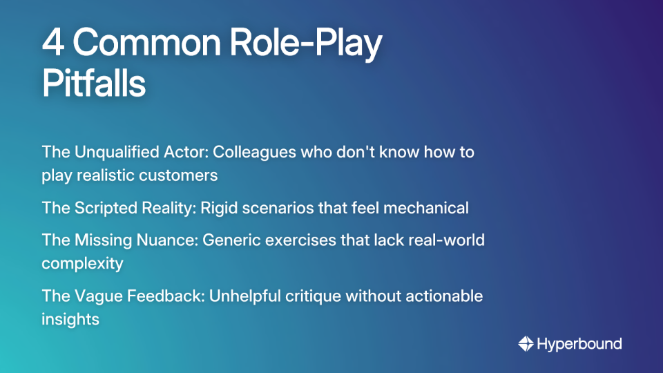 4 Common Role-Play Pitfalls