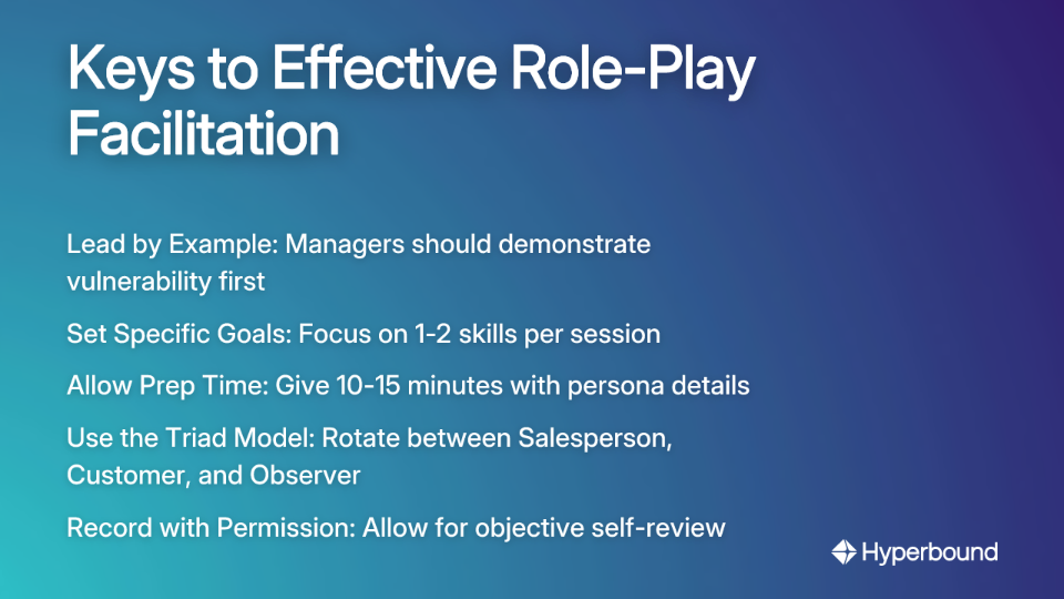 Keys to Effective Role-Play Facilitation
