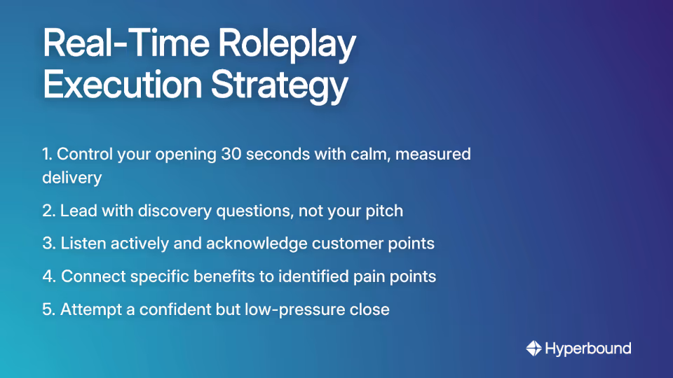 Real-Time Roleplay Execution Strategy