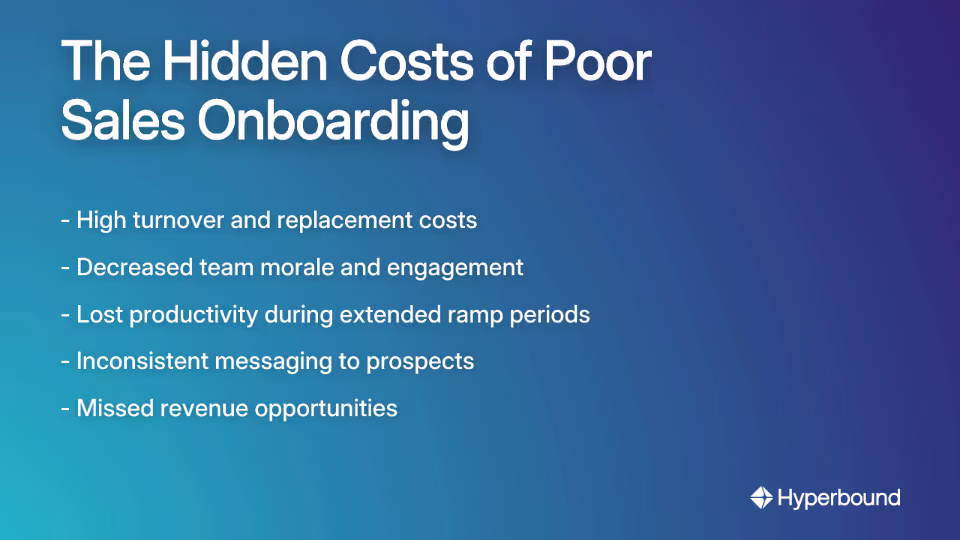 The Hidden Costs of Poor Sales Onboarding
