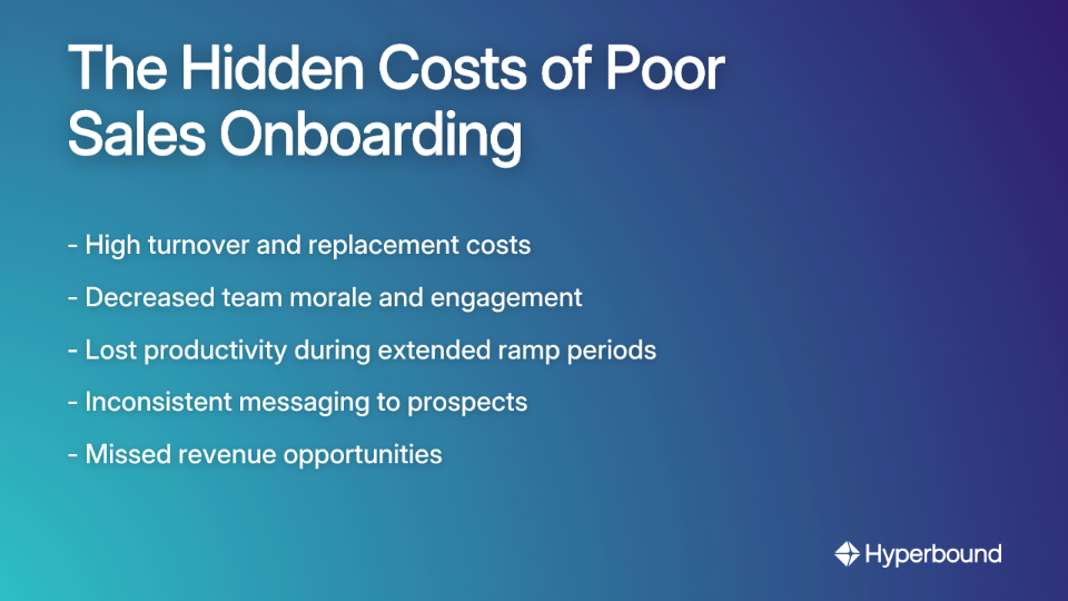 The Hidden Costs of Poor Sales Onboarding