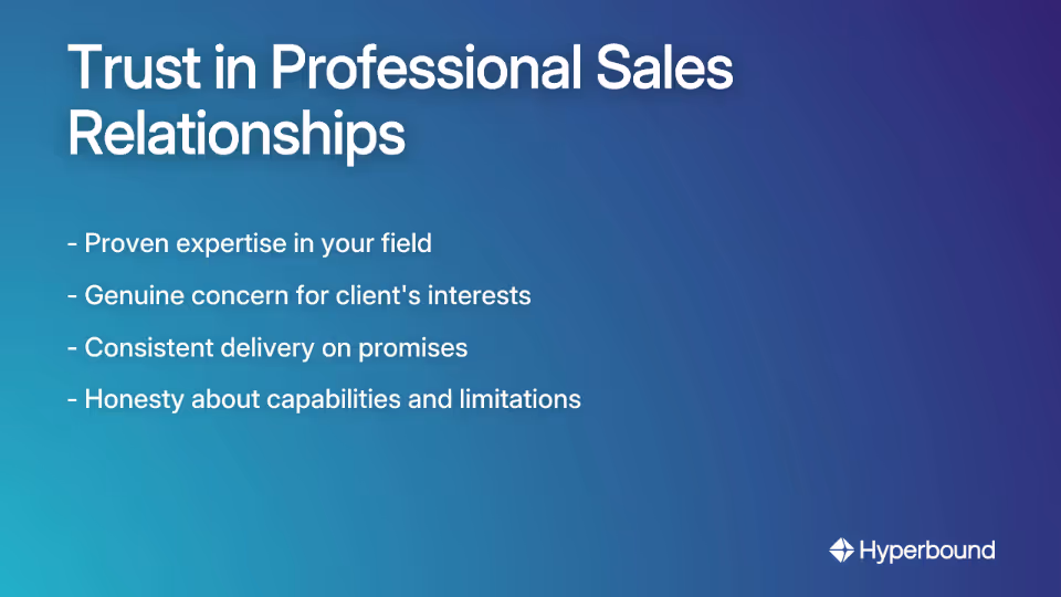 Trust in Professional Sales Relationships