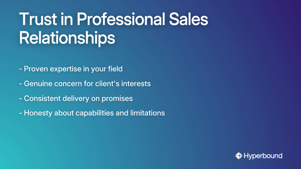 Trust in Professional Sales Relationships