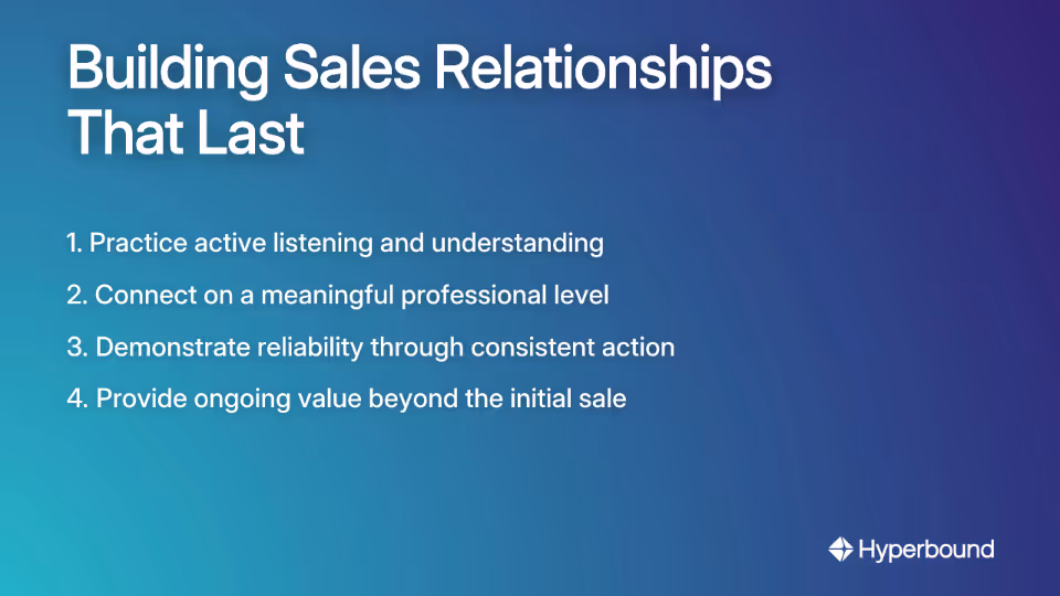 Building Sales Relationships That Last