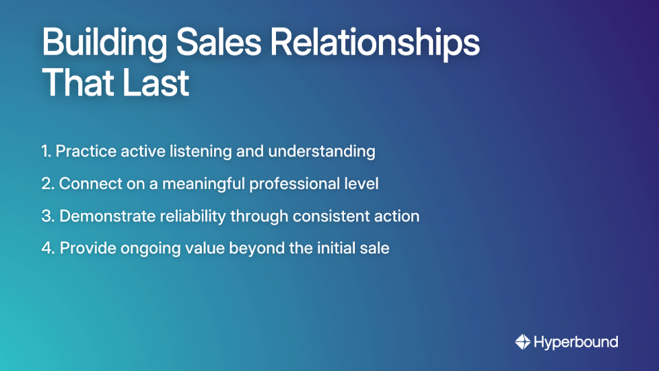 Building Sales Relationships That Last