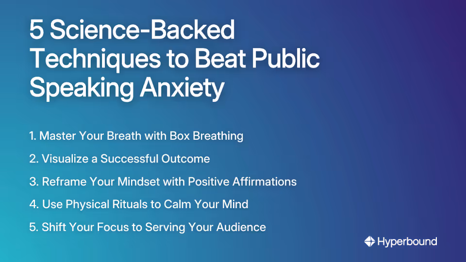 5 Science-Backed Techniques to Beat Public Speaking Anxiety