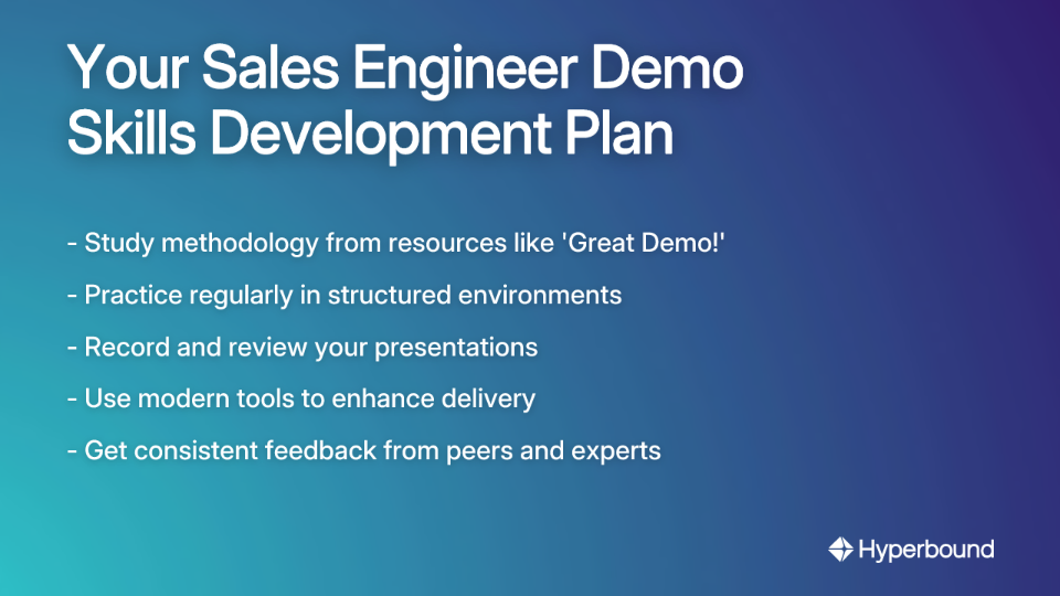 Your Sales Engineer Demo Skills Development Plan