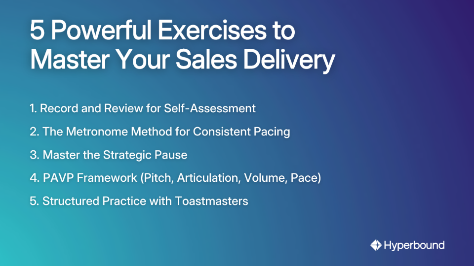 5 Powerful Exercises to Master Your Sales Delivery