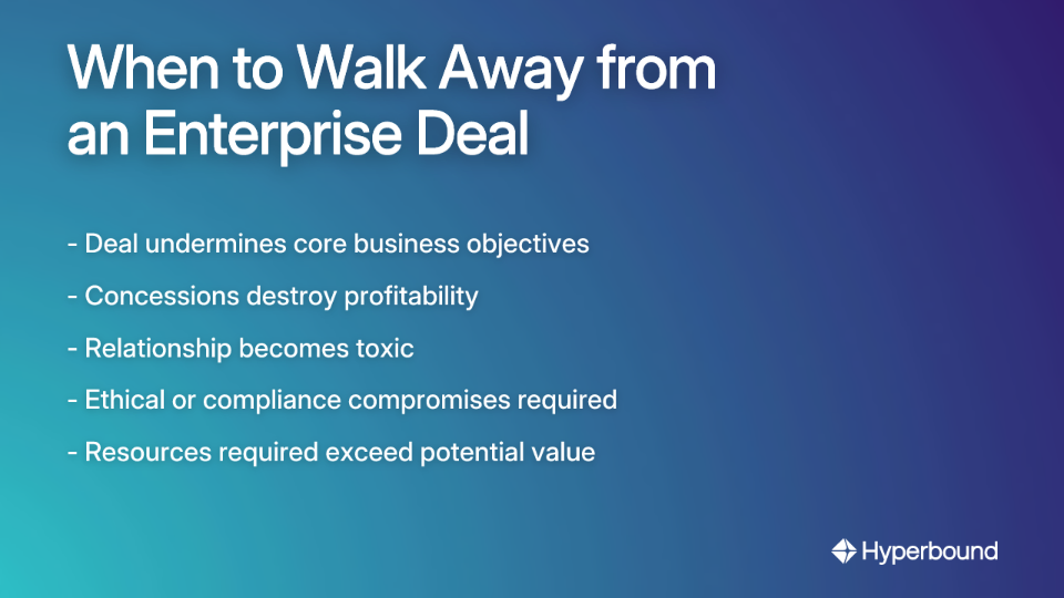 When to Walk Away from an Enterprise Deal