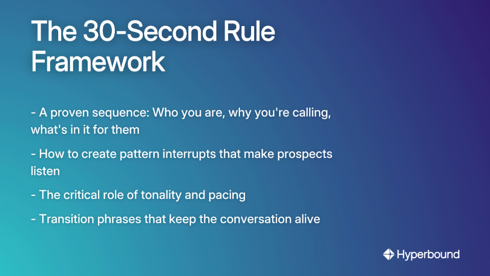 The 30-Second Rule Framework