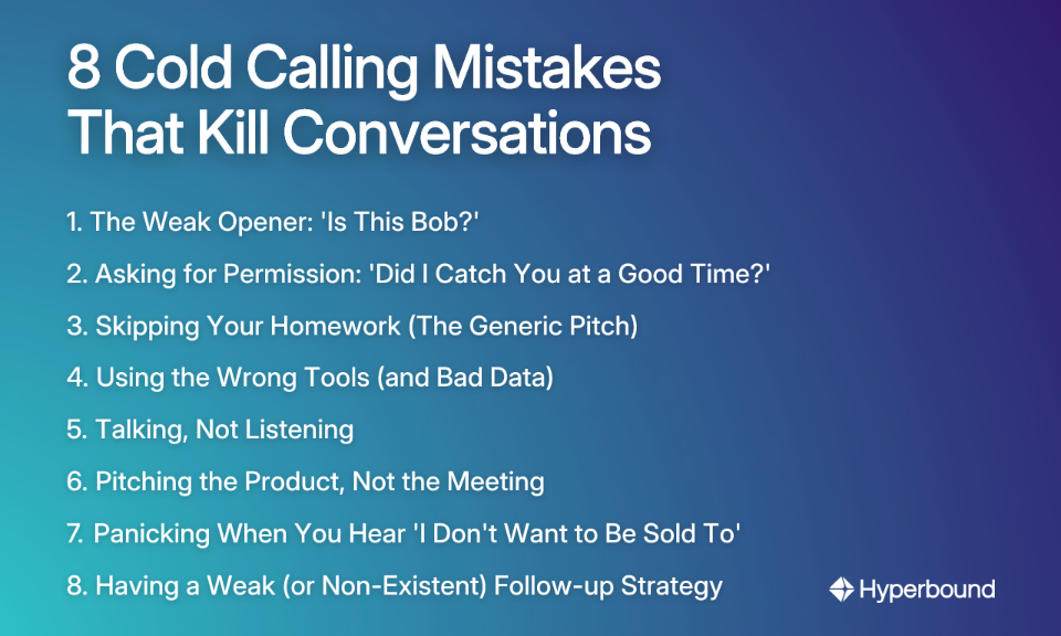 8 Cold Calling Mistakes That Kill Conversations