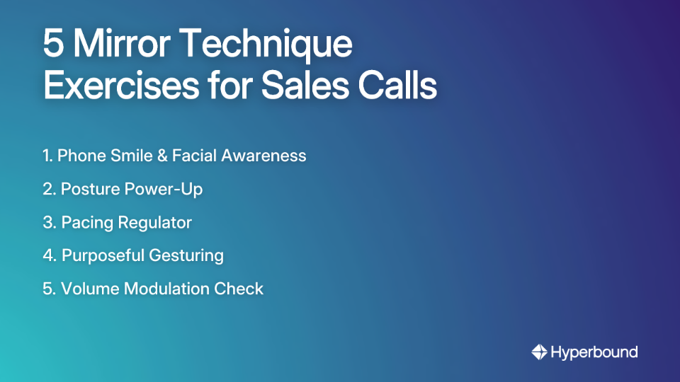 5 Mirror Technique Exercises for Sales Calls