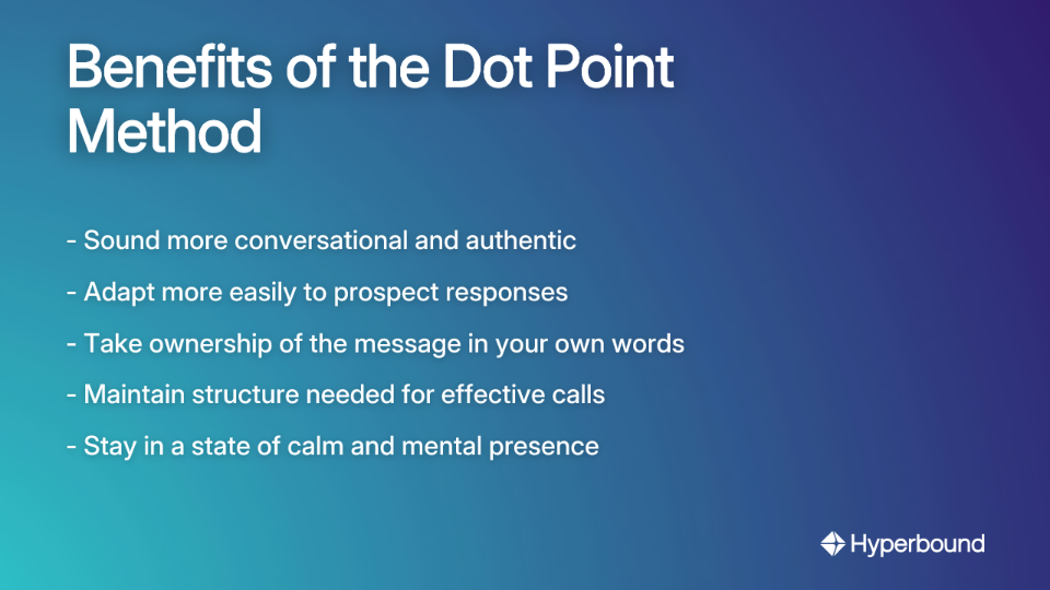 Benefits of the Dot Point Method