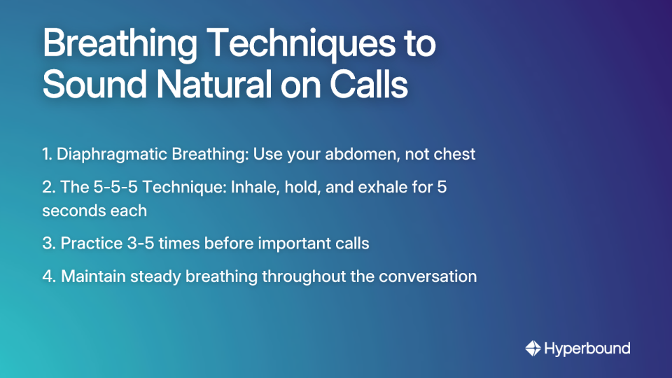 Breathing Techniques to Sound Natural on Calls