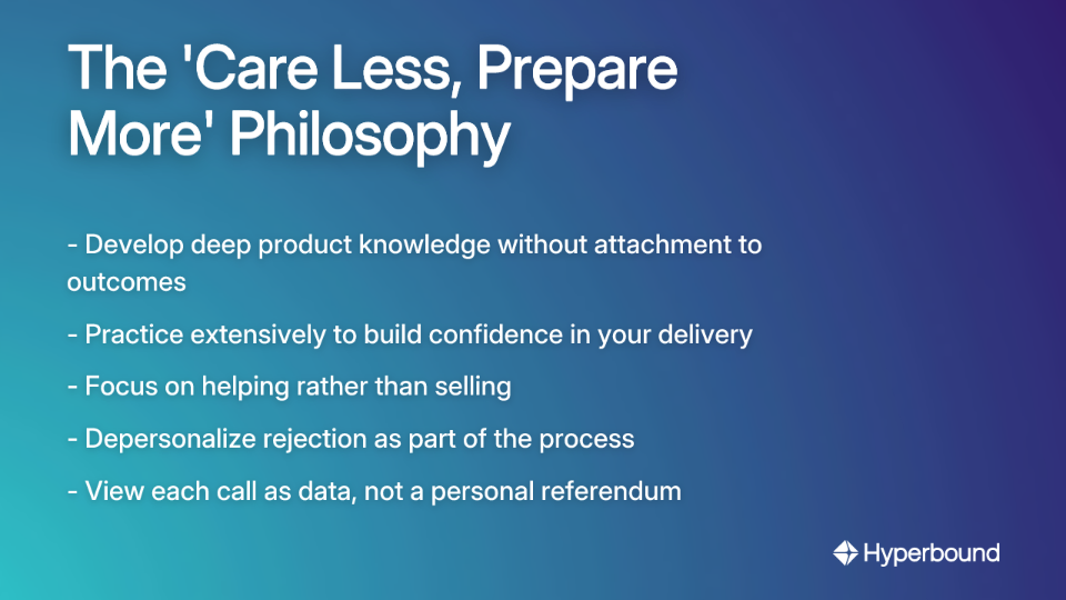 The 'Care Less, Prepare More' Philosophy