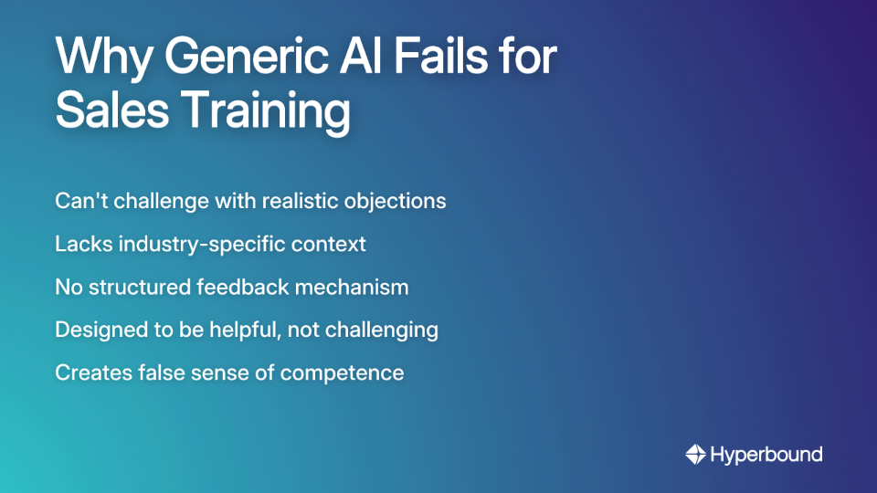 Why Generic AI Fails for Sales Training
