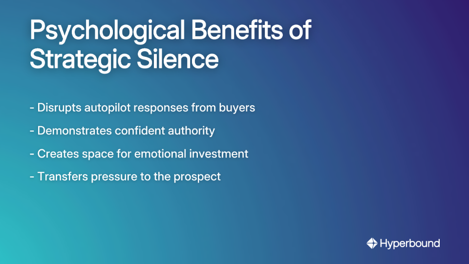 Psychological Benefits of Strategic Silence