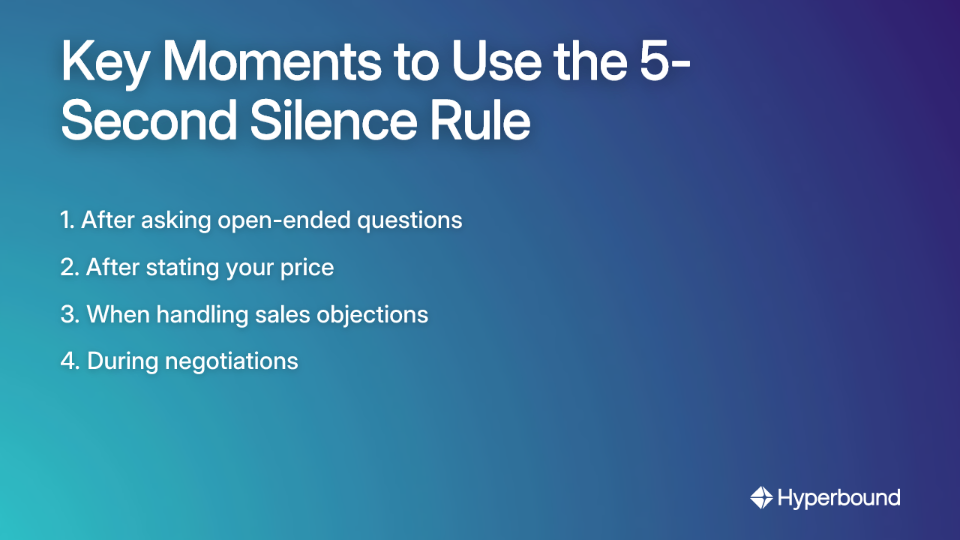 Key Moments to Use the 5-Second Silence Rule