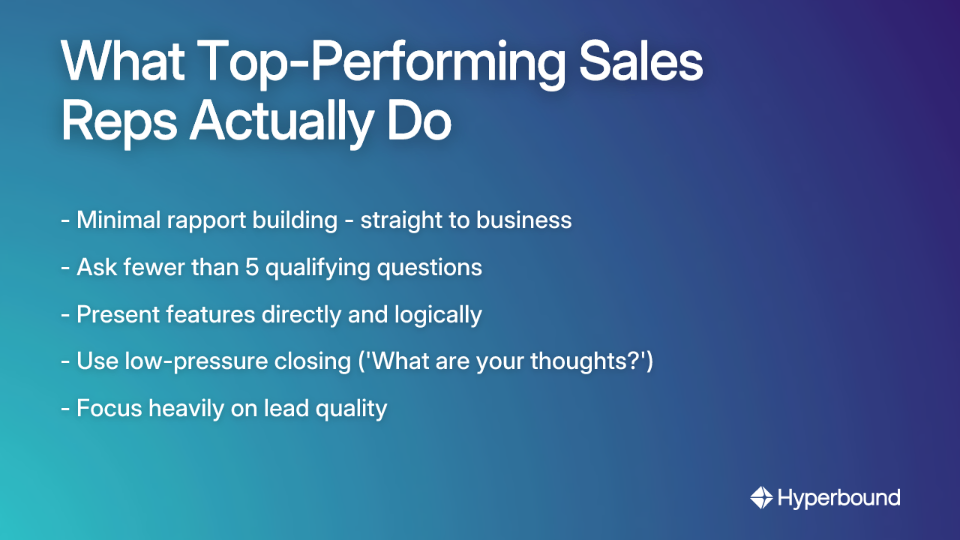 What Top-Performing Sales Reps Actually Do