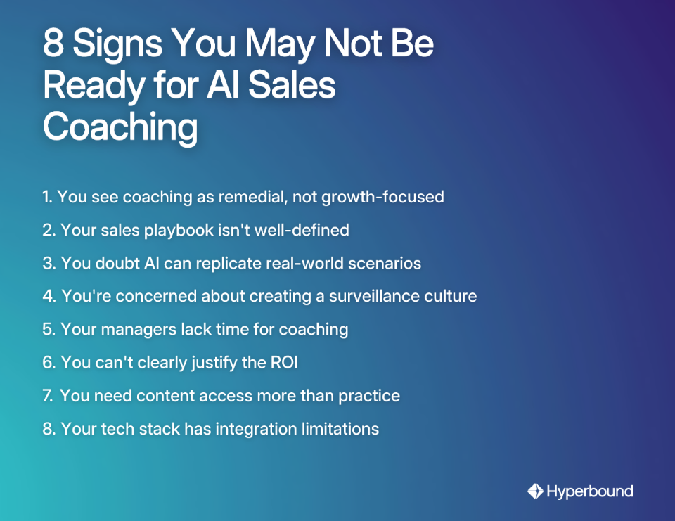 8 Signs You May Not Be Ready for AI Sales Coaching
