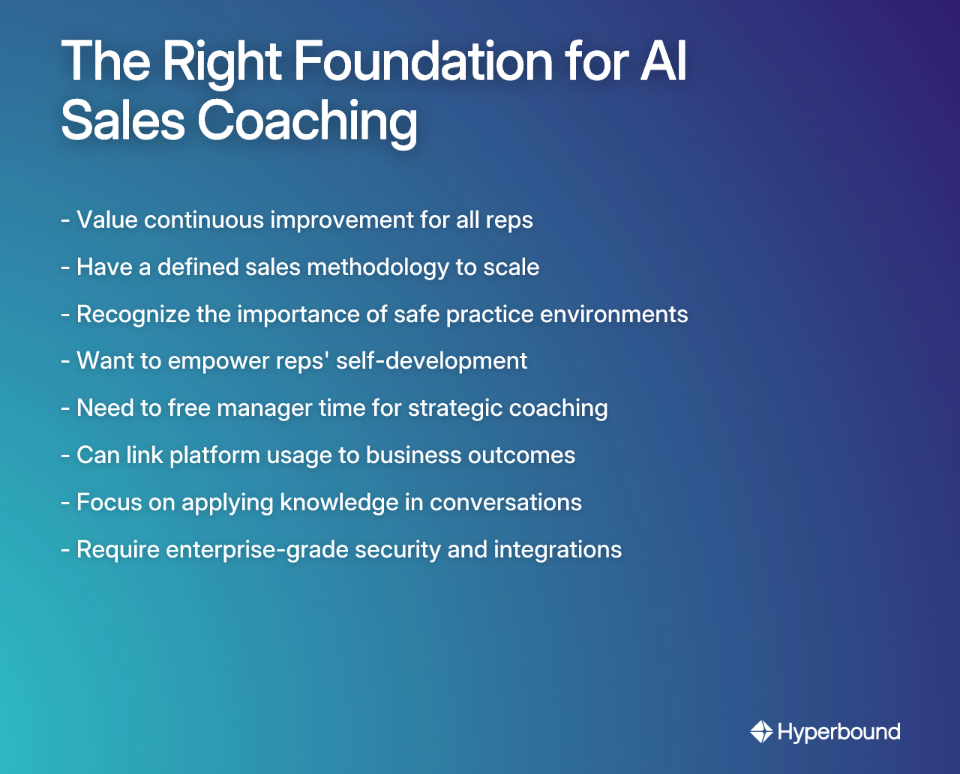 The Right Foundation for AI Sales Coaching