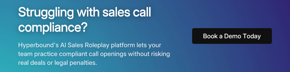 Struggling with sales call compliance?