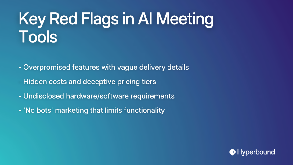Key Red Flags in AI Meeting Tools