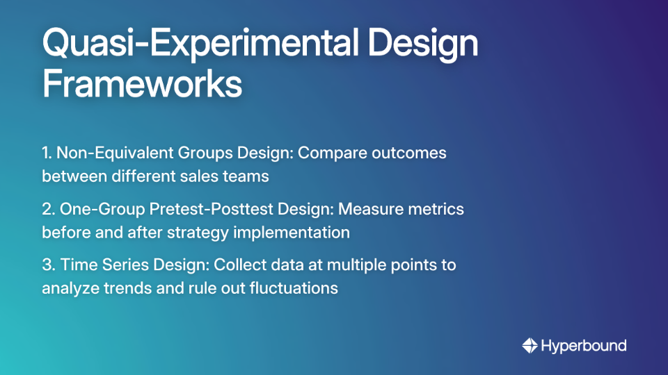 Quasi-Experimental Design Frameworks