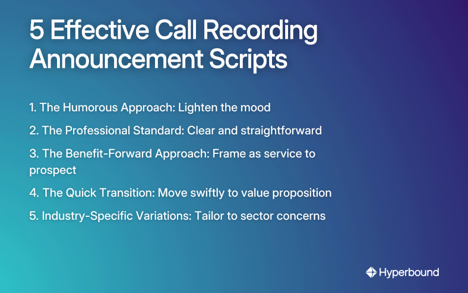 5 Effective Call Recording Announcement Scripts