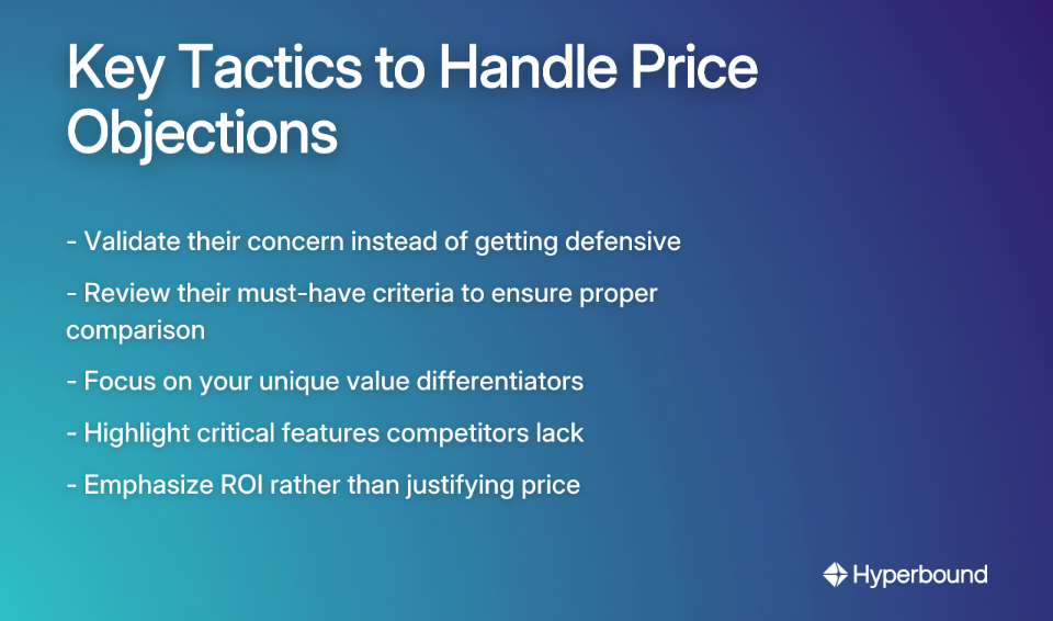 Key Tactics to Handle Price Objections
