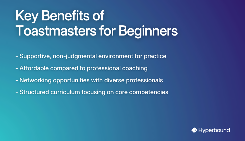 Key Benefits of Toastmasters for Beginners