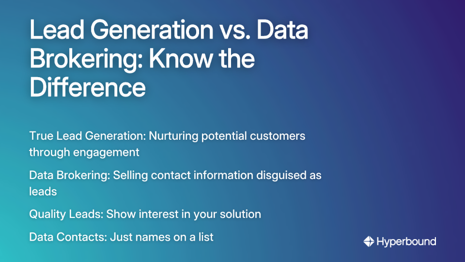 Lead Generation vs. Data Brokering: Know the Difference